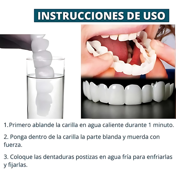 SmilePro - Carillas Dentales Ajustables De Resina 2x1