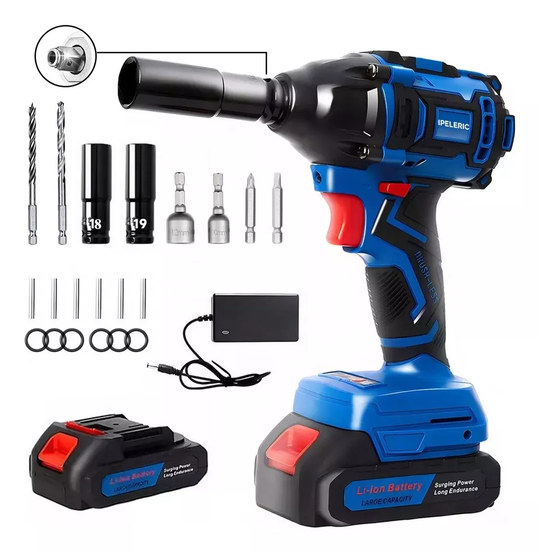 Llave De Impacto Inalámbrica y Eléctrica con 2 Baterías SimpleWork™