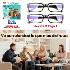 Combo 2 Lentes OnePower® auto-ajustables llévate 2 al precio de 1 🤩 (Oferta 2x1)🤩 Claridad visual y comodidad todos los días