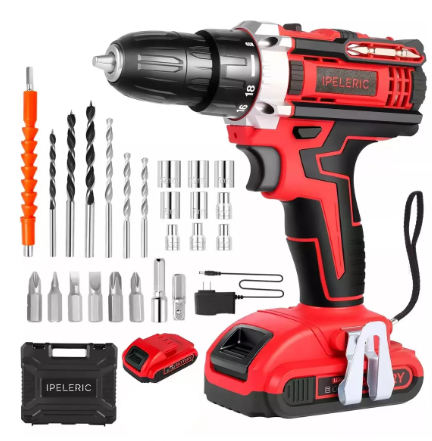 KIT Ipe leric 48v - Taladro Inalámbrico Portátil / OFERTA KIT DE BROCAS INCLUIDO ✅*¡1 BATERIA!*