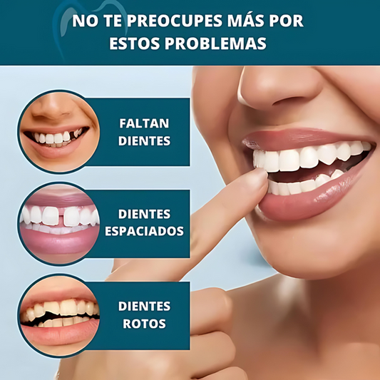 SmilePro - Carillas Dentales Ajustables De Resina 2x1