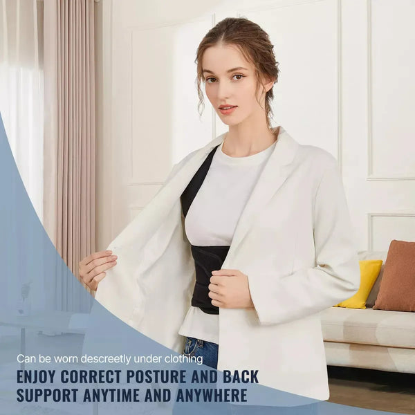 Corrector de Postura 2 en 1 con Soporte Lumbar – Ajustable y Cómodo