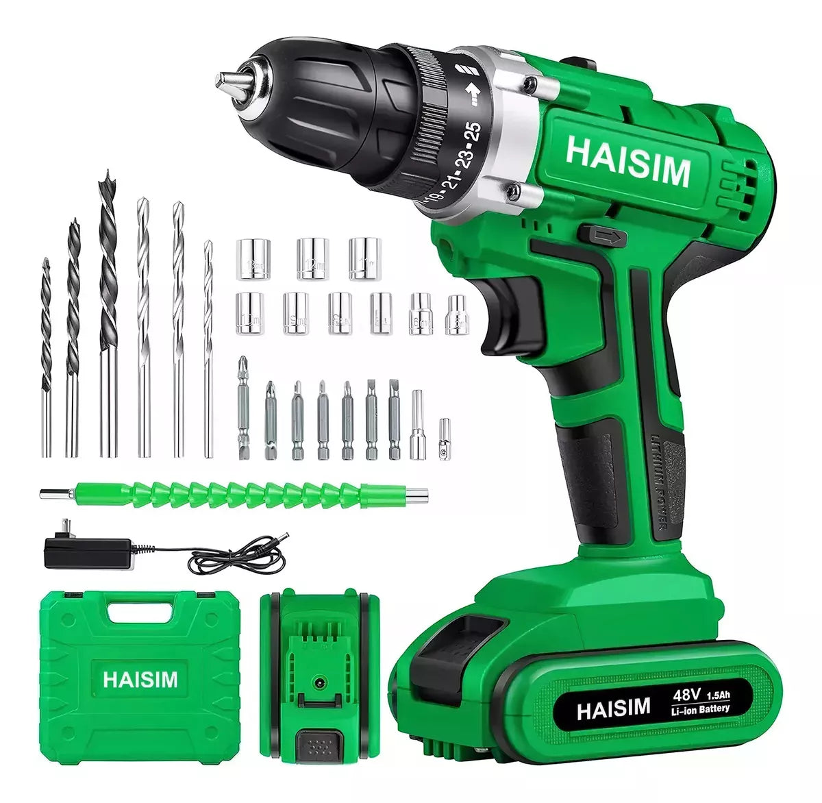 KIT HAISIM Multitool 48v - Taladro Inalámbrico Portátil  / OFERTA KIT DE BROCAS INCLUIDO ✅*¡1 BATERIA!*
