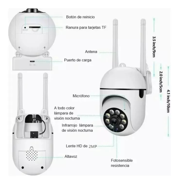 SOLARE® – CÁMARA DE SEGURIDAD SOLAR PARA EXTERIORES🔆 5MP HD 360° IP66   + ¡CÁMARA MINI DE REGALO! 🎁📡