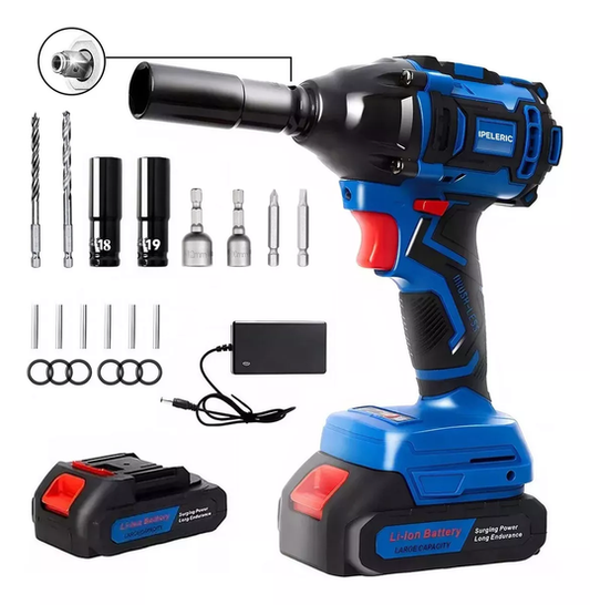 Llave De Impacto Inalámbrica y Eléctrica con 2 Baterías SimpleWork™